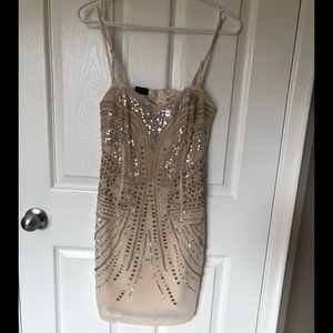 H&M Beaded/Sequins Mini Dress STRAPS INCLUDED